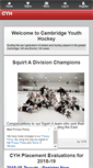 Mobile Screenshot of cambridgeyouthhockey.org